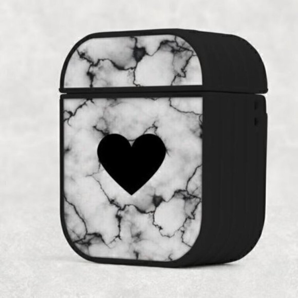 Marble Heart Airpod Case